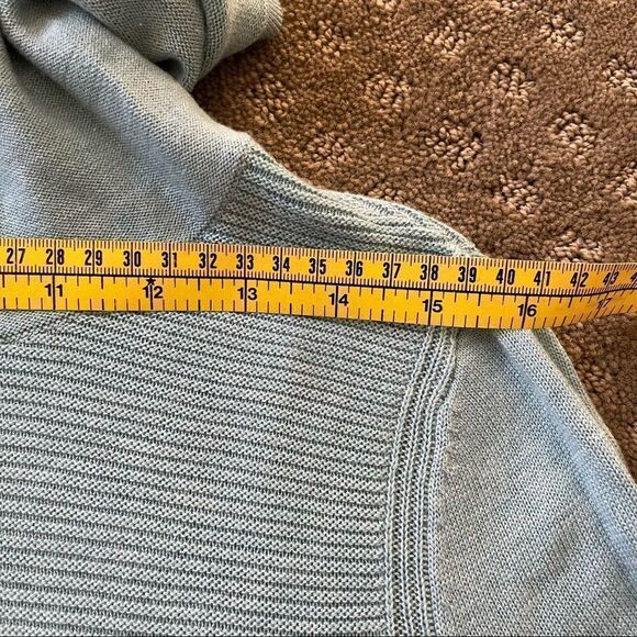 Adrienne Vittadini Turquoise Knit Cowl Neck Sweater Size M - Picture 11 of 14